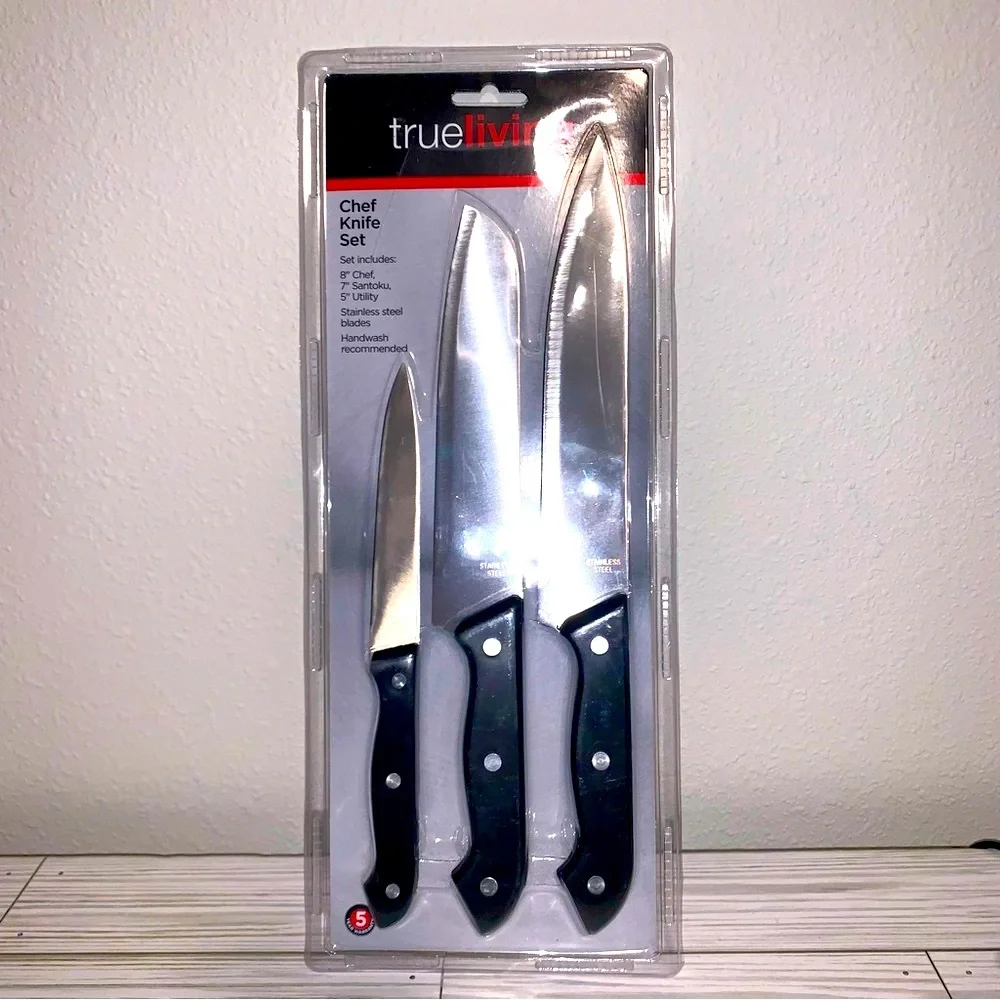 True living 3Pc. Chef Knife Set
